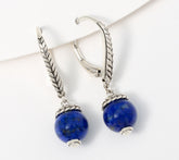 JAI Sterling Silver Lapis Bead Lever Back Earrings, 3/8"
